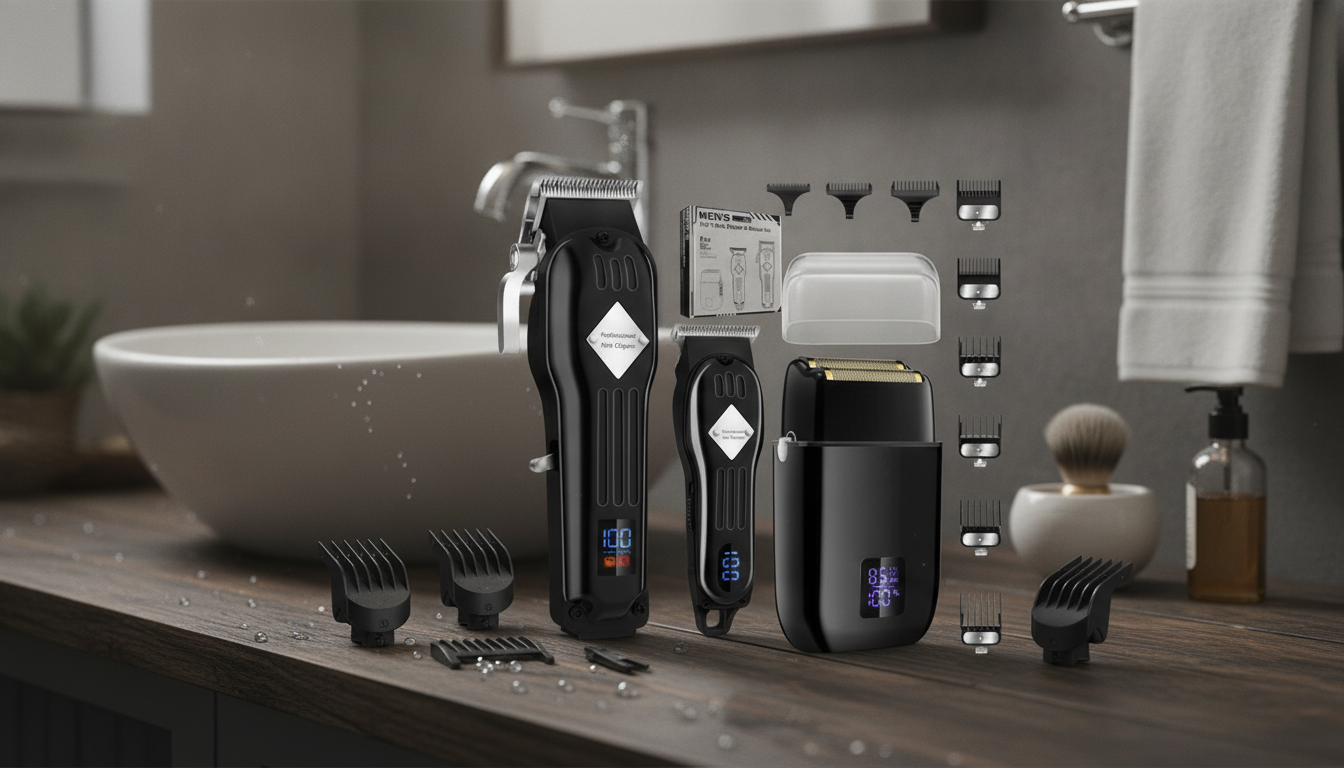 Cordless Clipper & Trimmer Kit for Clean Fades at Home